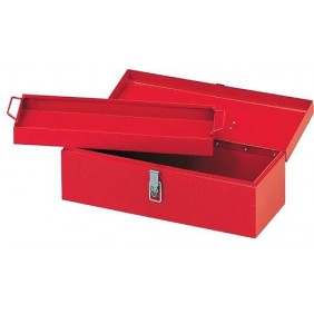 Boîte à outils métallique vide - 170x480x210 mm - rouge SAM OUTILLAGE
