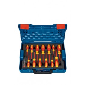Set de 13 tournevis VDE isolés avec testeur de phase unipolaire - 1600A02NF9 BOSCH