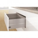 Tiroir ArciTech avec éléments latéraux TopSide argent - Kit hauteur 124 mm HETTICH