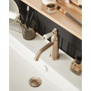 Mitigeur de lavabo rétro Louise + Bonde de lavabo clic-clac diamètre 64 mm - Bronze JACOB DELAFON