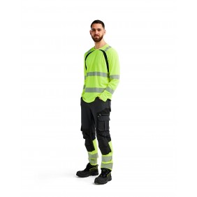 T-shirt haute visibilité à manches longues 3599 - jaune et noir BLAKLADER