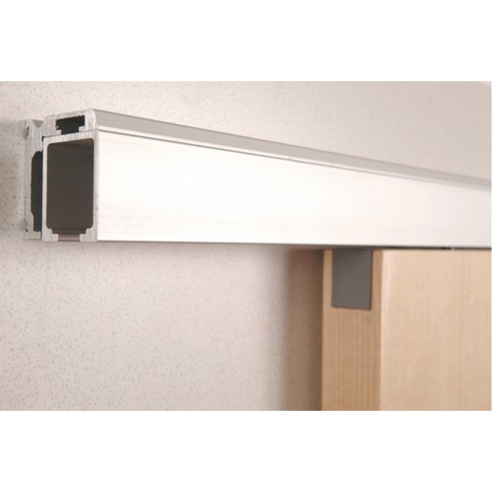 Rail porte coulissante - fixation plafond + bandeau - Junior 80/100