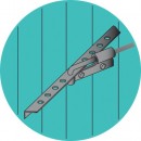 Verrou-clic sécurité pour crochet de volet à crémaillère - noir 1 TORBEL