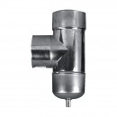 Té à 90° avec purge en inox 304 - femelle 140x146 TEN