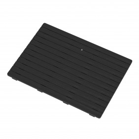 Caillebotis en composite gris effet bois pour cabine de douche Pozzy 4 AURLANE
