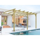 Pergola adossée en bois Oviedo 4,2 x 4,2 x 2,51 m - PMA01044 MADERLAND