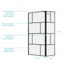 schema-paroi-de-douche-fixe-volet-noir-mat-verre-transparent-bricks-100+40x195cm-aurlane.jpg AURLANE