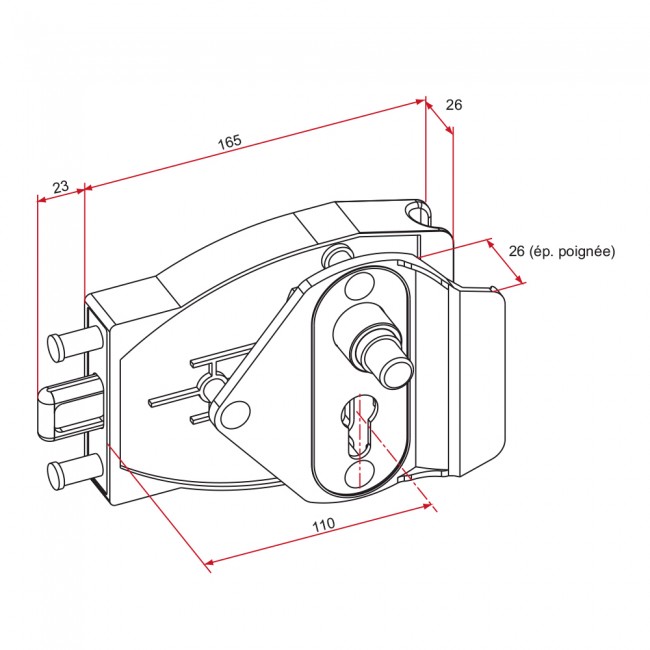 Serrure réversible à bouton poussoir - gris - EE - Bricozor.jpg TIRARD