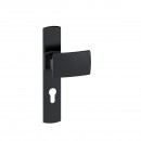Poignées de porte palière sur plaques Muze - aluminium noir mat Onyx VACHETTE