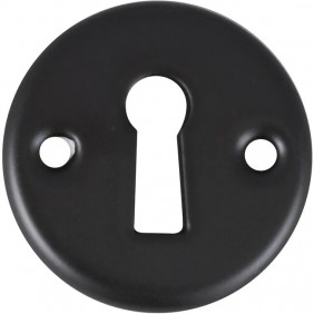 Rosace ronde clé L pour clé simple - porcelaine noire - 48 mm MÉRIGOUS