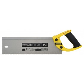 Scie à dos bi-matière ergonomique - longueur 350 mm x 80 mm - 12 dents OUTIFRANCE
