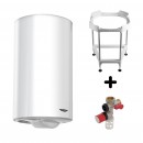 Chauffe-eau électrique blindé vertical Initio 150L avec trépied et groupe de sécurité ARISTON