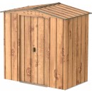 Abri de jardin métal imitation bois - 2,47m² - kit ancrage inclus DURAMAX