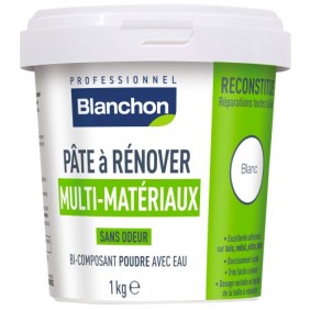 Pâte à rénover - multi-matériaux - poudre bi-composant à eau BLANCHON