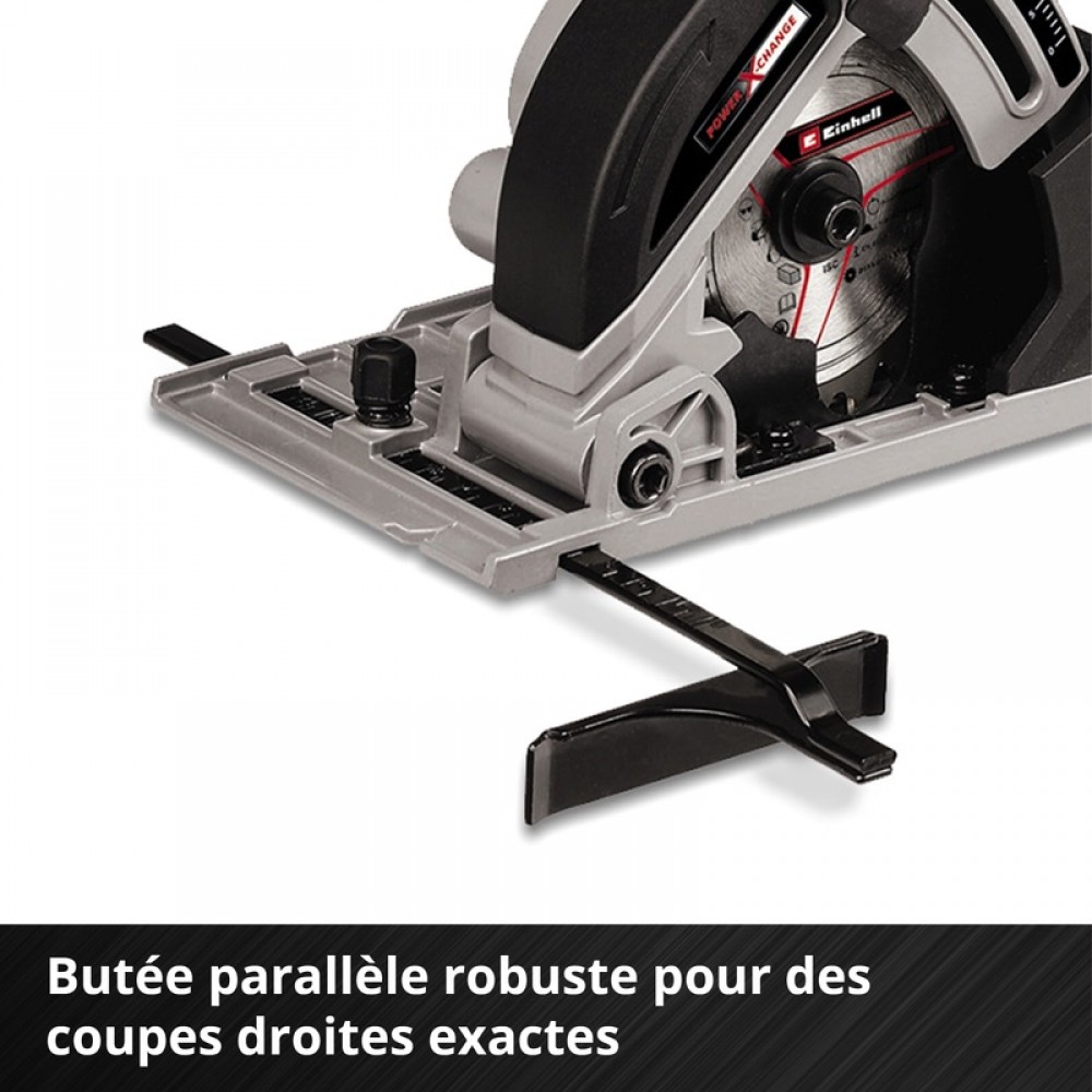 Scie Circulaire Sans Fil Einhell TE-CS 18/165-2 – 18V, Lame 165 Mm, Profondeur Coupe 57 Mm, Sans Batterie