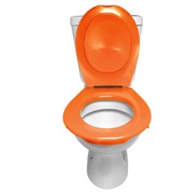 Lunette et abattant WC clipsable - Orange PAPADO