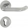 Poignées de porte sur rosaces rondes Paris - aluminium finition inox