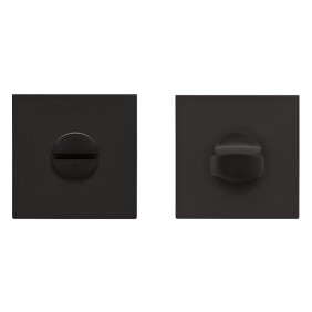 Paire de rosaces affleurantes carrées en inox noir cosmos - série EZ180Q - condamnation KARCHER DESIGN