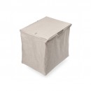 Panier de rangement en tissu et acier pour armoire et dressing Quartz EMUCA