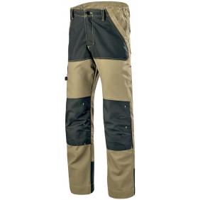 Pantalon de travail renforcé CRAFT WORKER - beige et noir CEPOVETT SAFETY