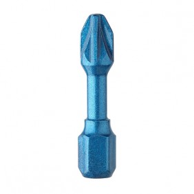 100 embouts de vissage Impact Blue-shock à empreinte Pozidriv - 30 mm DIAGER