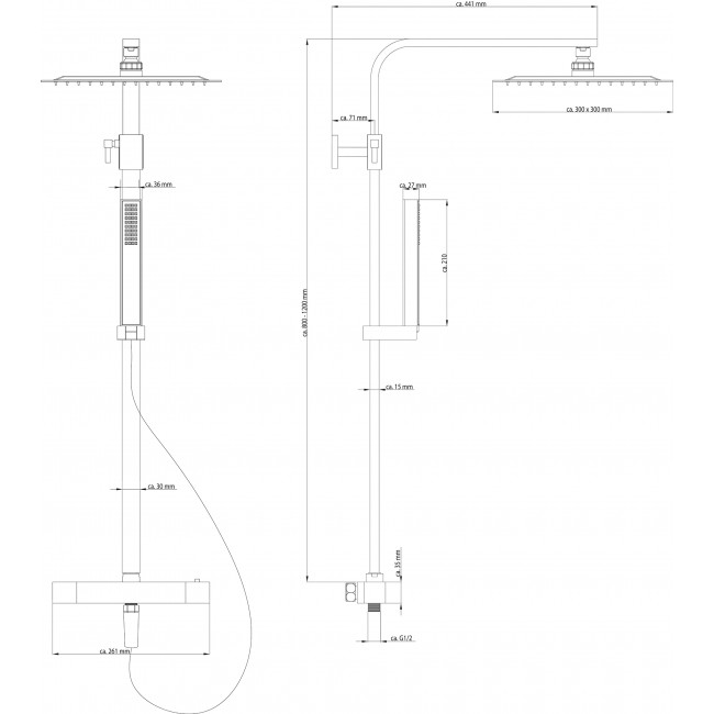 schema Ensemble de douche - thermostatique - chromé - Sumba.jpg SCHÜTTE