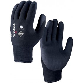 Gants d'hiver en nylon chaud - enduit PVC HPT - NINJA ICE - noir SINGER SAFETY