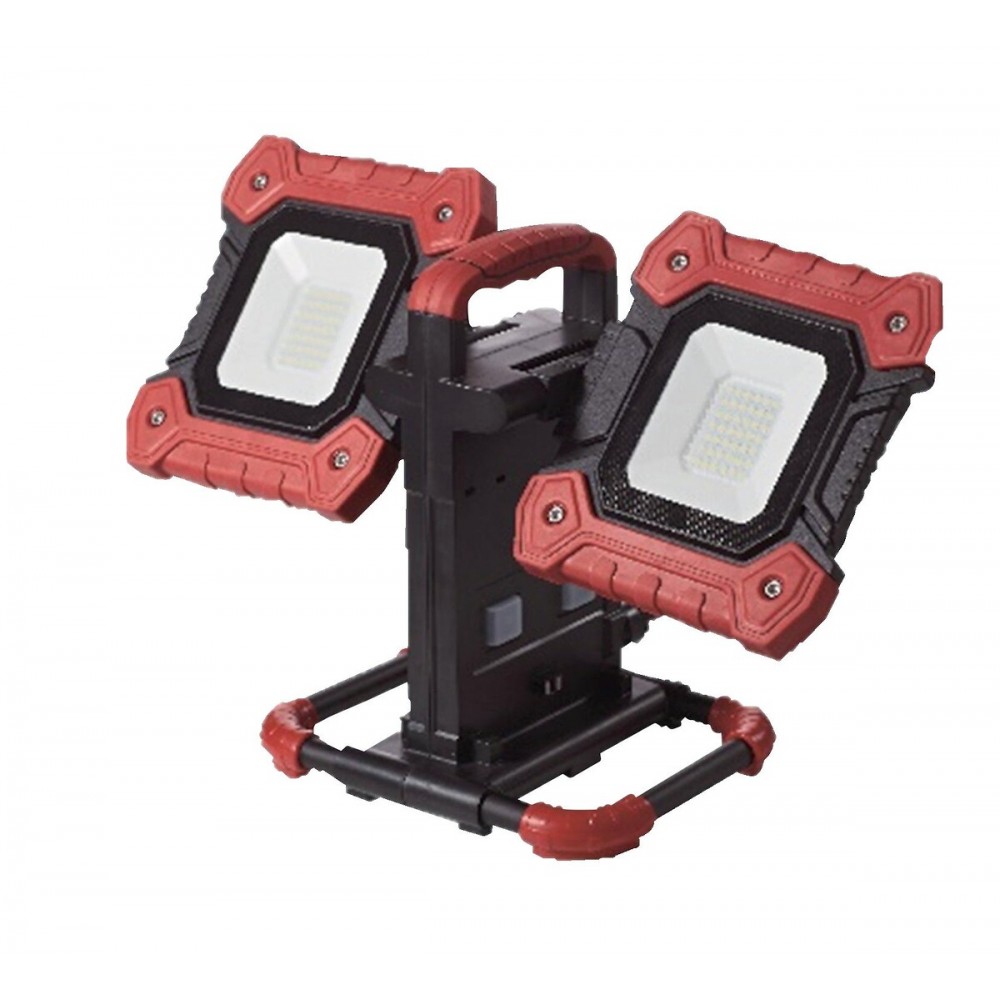 Projecteur LED Chantier 60W 6000LM 6500K - Baladeur Portable Orange/noir