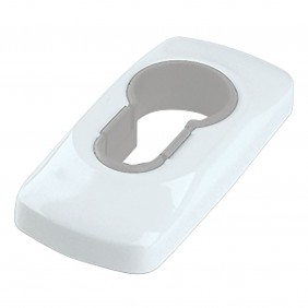Rosace rectangulaire Horus Midi - fonction clé I - blanc 9016 mat FAPIM