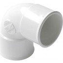 Coude PVC blanc 87°30 femelle / femelle NICOLL