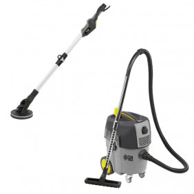 Pack ponceuse girafe 400W BDWS 400 - 225mm + aspirateur eau et poussières 1600W - décolmatage auto - NETUP 30AUTO FARTOOLS