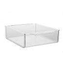 Panier de rangement transparent pour barres de support coulissantes AMBOS