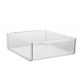 Panier de rangement transparent pour barres de support coulissantes AMBOS