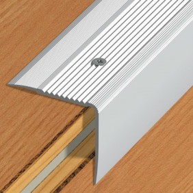 Nez de marche intérieur ou extérieur - aluminium strié - Large 41 V DINAC