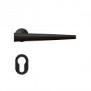 Poignées de porte sur mini-rosaces rondes série ER 59M Brooklyn - noir mat KARCHER DESIGN