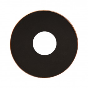Paire de rosaces affleurantes rondes noires bronze antique - série EZ180 - bec-de-cane KARCHER DESIGN