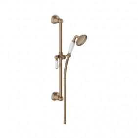 Ensemble de douche rétro avec barre et douchette - bronze - Louise JACOB DELAFON