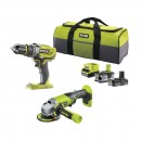 Pack perceuse à percussion 18V ONE+™ + meuleuse 115mm 18V ONE+™ - R18PDAG-242S RYOBI
