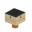 Siphon de sol modèle bas- 210 mm  - 250x250 - DN100 - EUROPOINT ACO