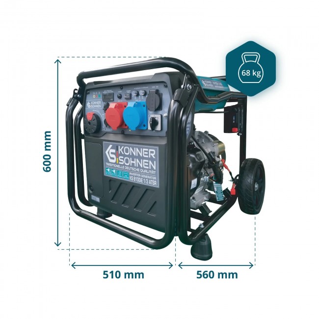 Générateur Inverter - démarrage électrique - 8,5 kW - 230:400V - KS 8100iE 1:3 ATSR - Bricozor 5.jpeg KONNER & SOHNEN