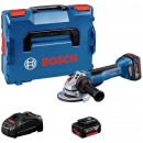 Meuleuse sans fil 18V 5Ah GWS 18V-10 P Professional + 2 batteries, chargeur et coffret - 06019J4101 BOSCH