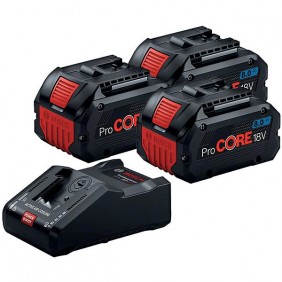 Pack 3 batteries ProCore 18V 8.0 Ah + chargeur - 0615990N2F BOSCH