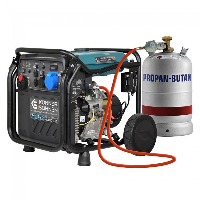 Groupe électrogène Inverter à essence:gaz - 8,5 kW - 230V - KS 8100iEG - Bricozor.jpeg KONNER & SOHNEN
