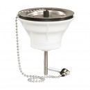 Bonde d’évier à bouchon-chainette - diamètre 60 mm - serrage 0 à 60 mm VALENTIN