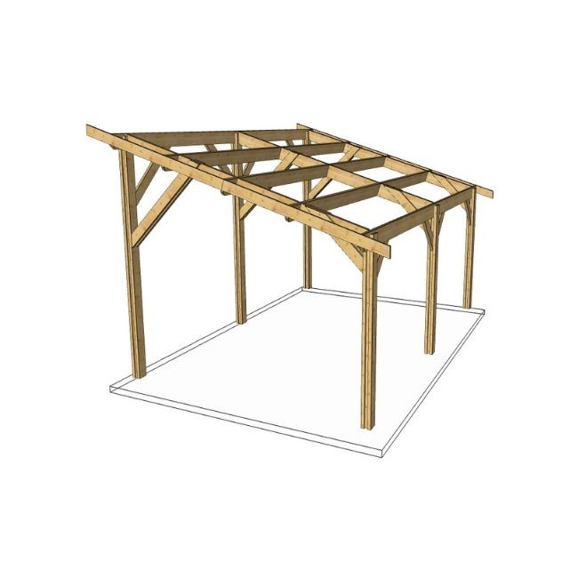Carport en bois Douglas - 6 poteaux - 400 x 600 cm - Bricozor.jpg CPBF