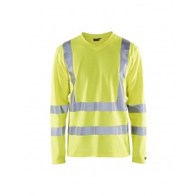 T-shirt haute visibilité à manches longues anti-UV 3381 - jaune fluo BLAKLADER