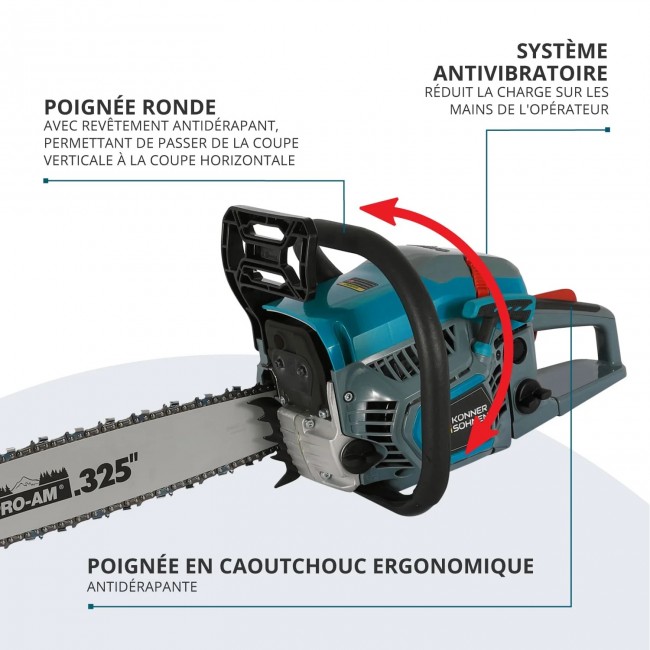 Tronçonneuse thermique 54 cm3 - 45 cm - KS CS31G-18-1 - Bricozor 5.jpeg KONNER & SOHNEN