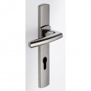 Poignées de porte sur plaques - 195 mm - aluminium diamant noir -Scult VACHETTE