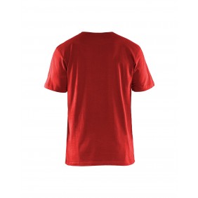 T-shirt de travail respirant 100% coton uni 3525 - rouge BLAKLADER
