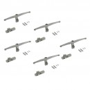 5 paires de supports pour système modulaire Zero - gris pierre EMUCA
